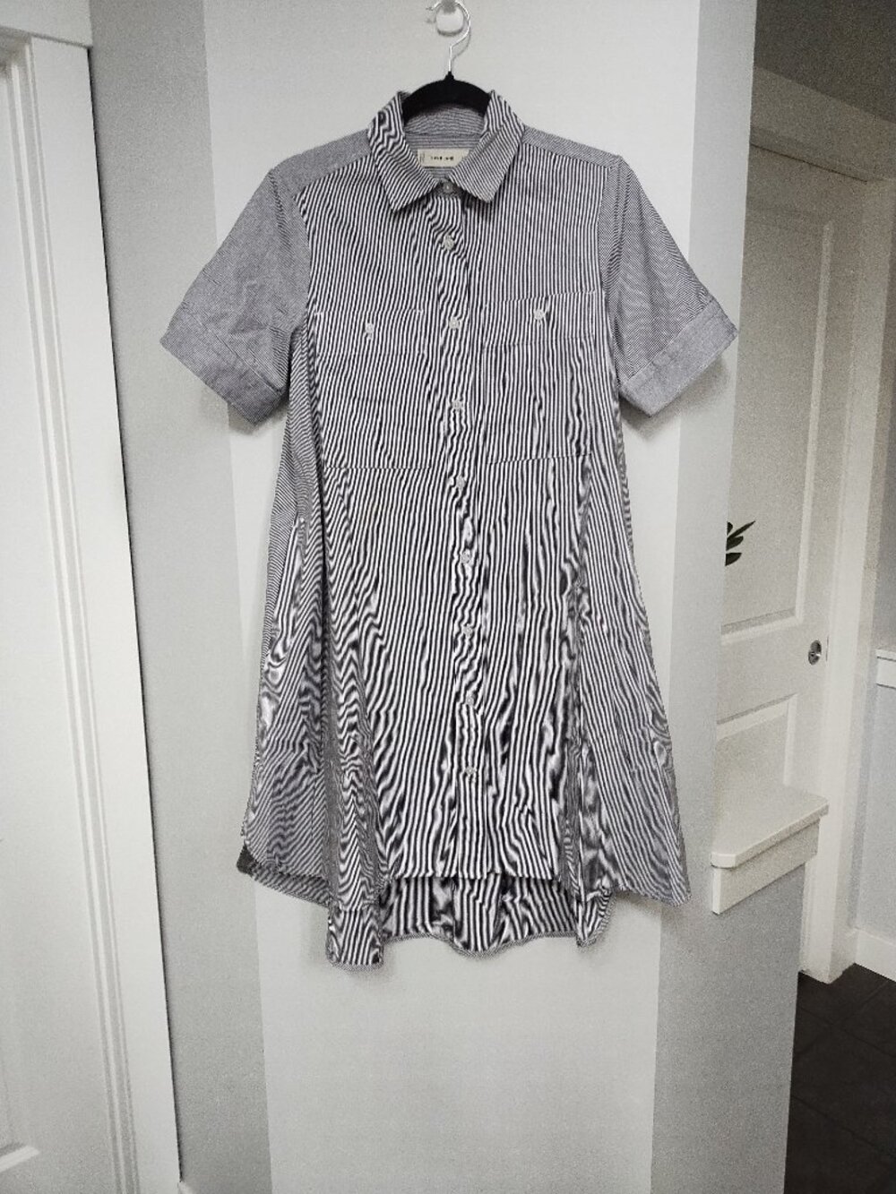 Everlane striped 100% cotton dress with pockets, oversized